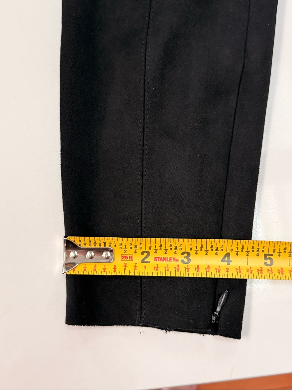 Zara Black High-Rise Skinny Sueded Ponte Pants, zippered ankle - Picture 14 of 14